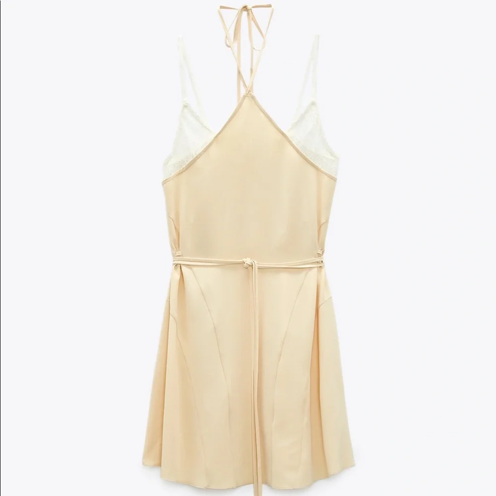NWT ZARA COMBINATION LACE DRESS